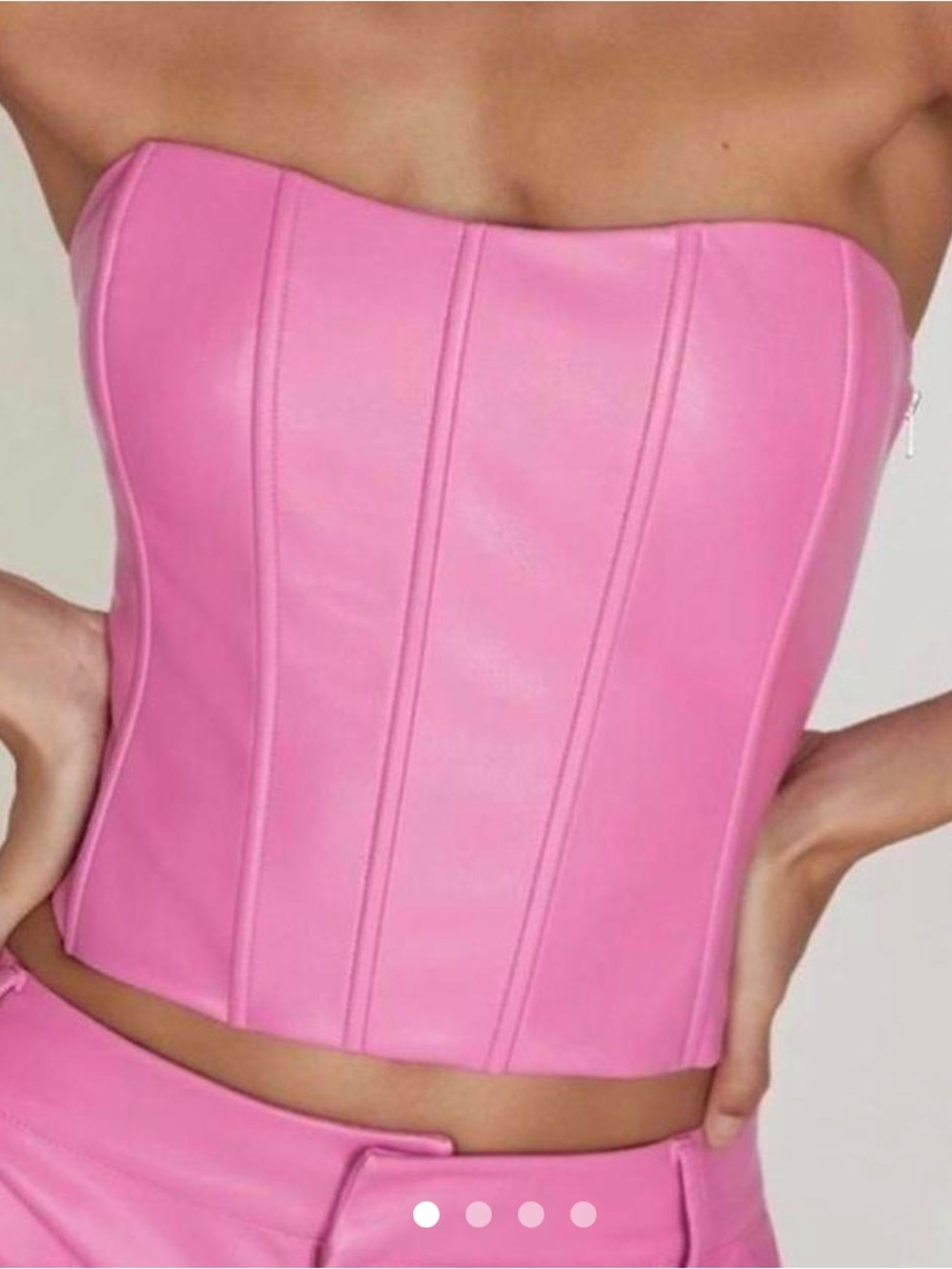 Meshki Hot Pink Strapless Corset Top